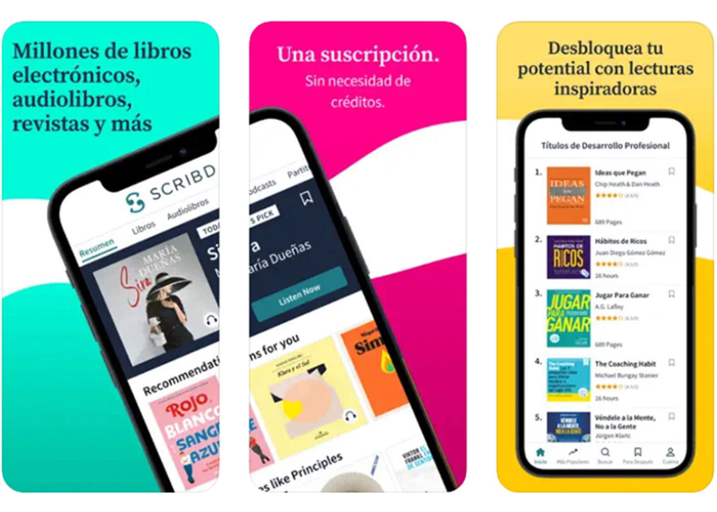 Sumergete en un mundo de conocimiento con Scribd: audiobooks y ebooks