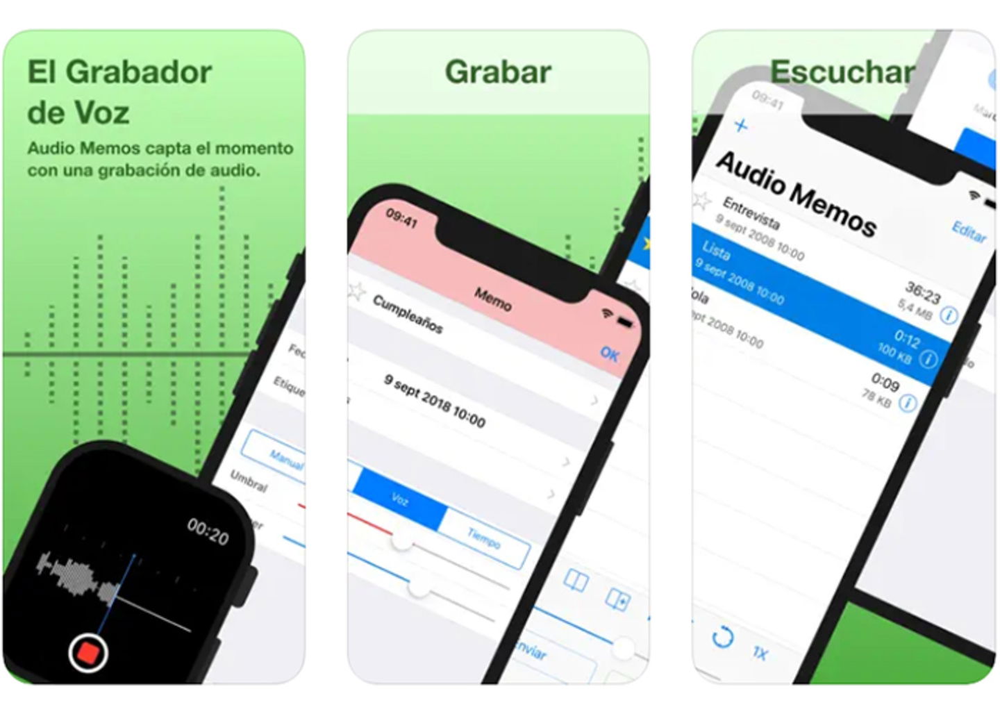 No olvides ningún detalle con Audio Memos SE