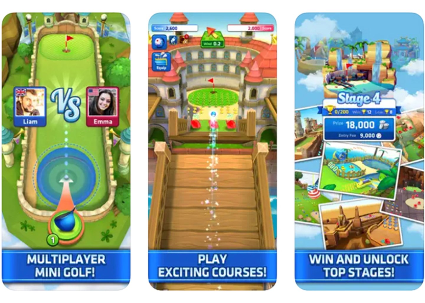 Disfruta de la emocion del Mini Golf en linea con Mini Golf King - Multiplayer