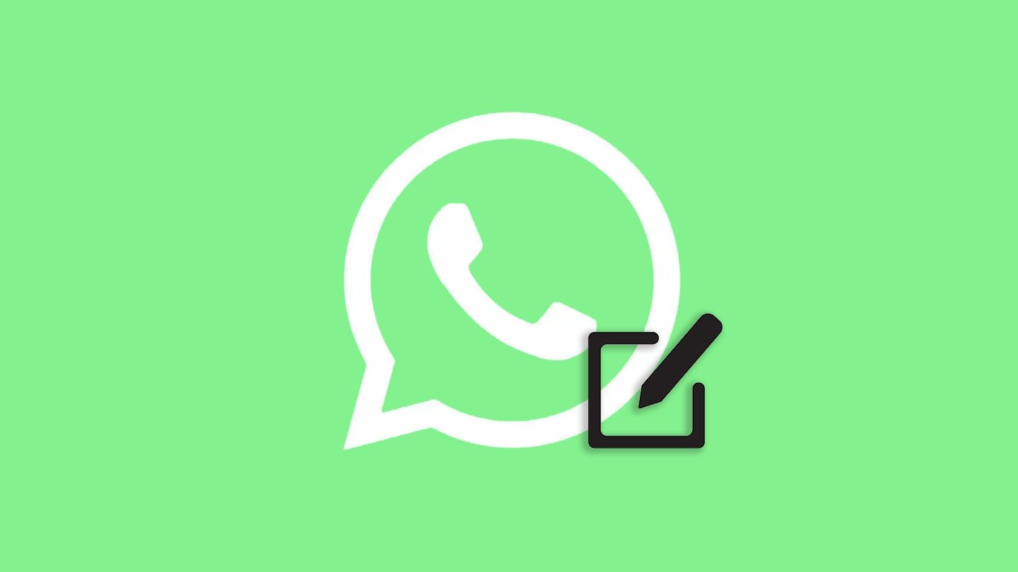 Icono de WhatsApp sobre fondo verde con boton de editar