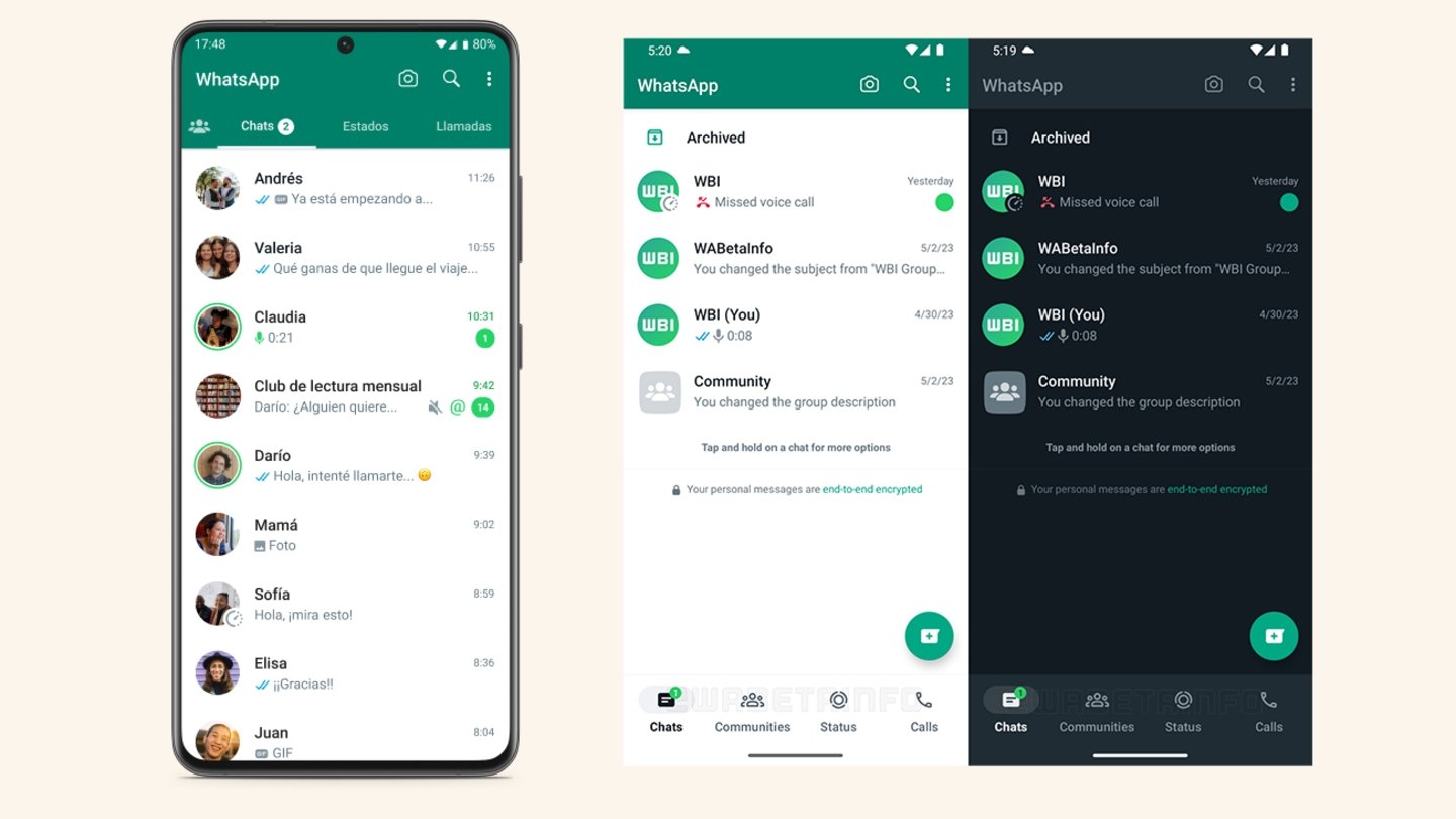 WhatsApp va a cambiar su interfaz en Android para parecerse al iPhone