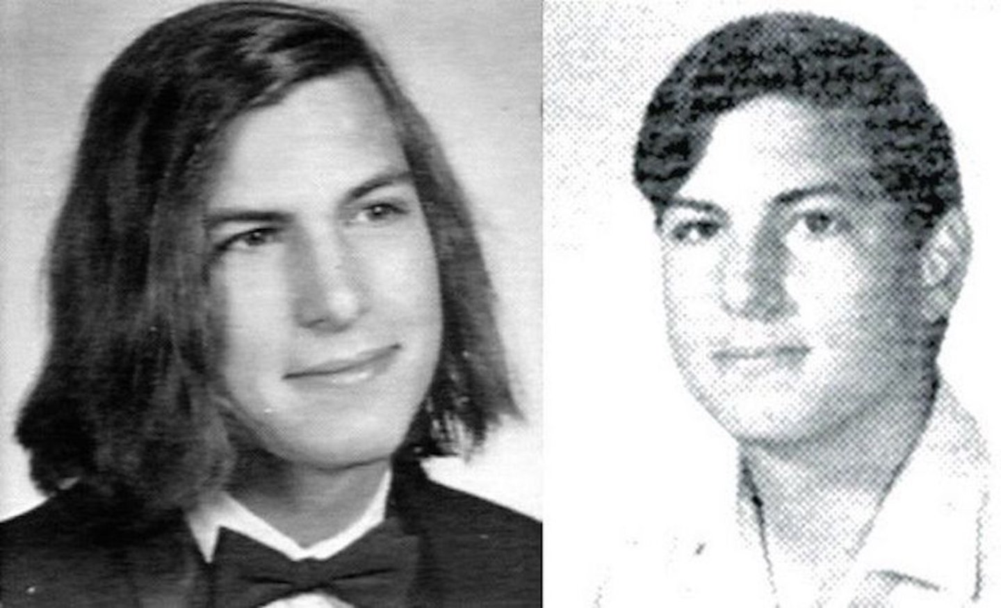 Dos fotos de Steve Jobs cuando era joven