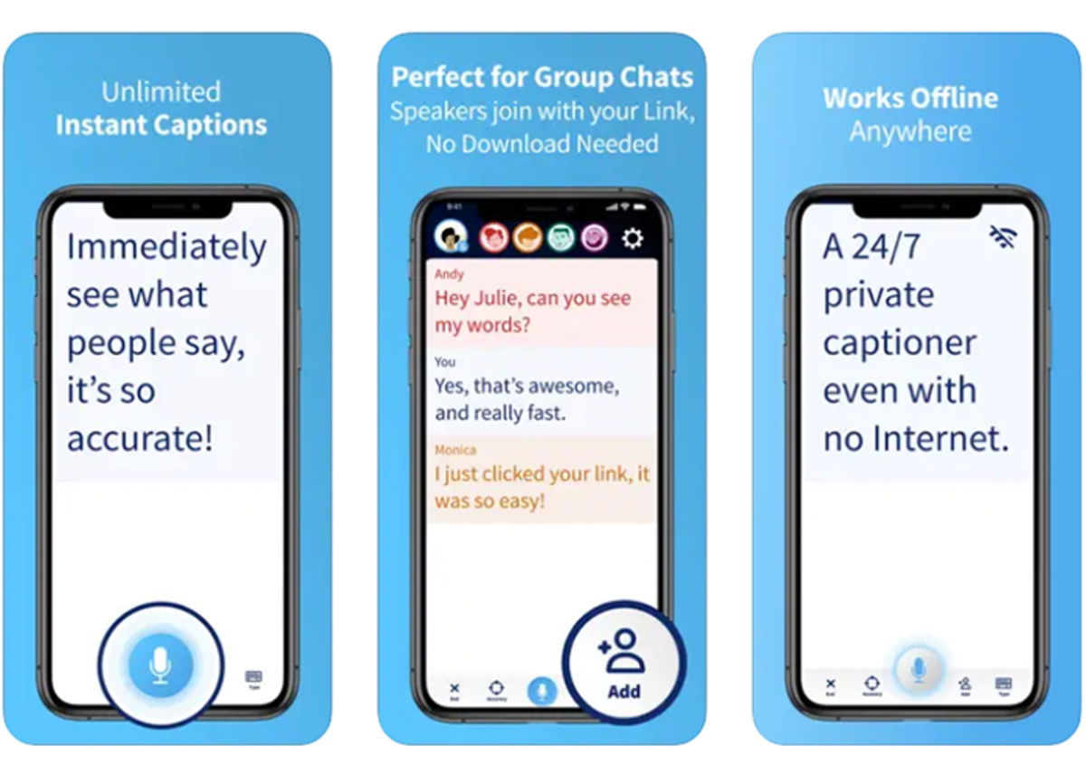 speech to text app hearing impaired