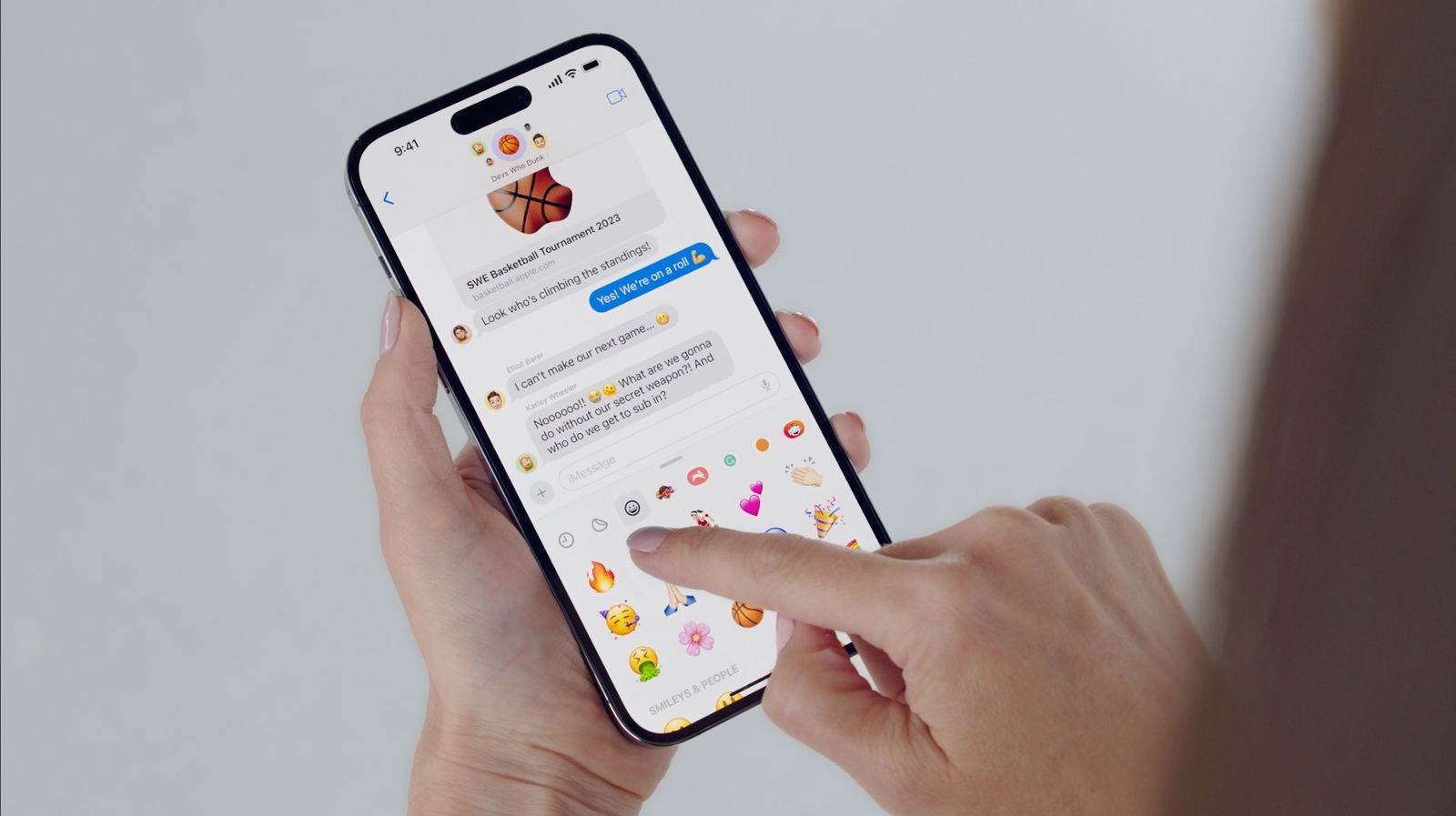 App Mensajes de iOS 17