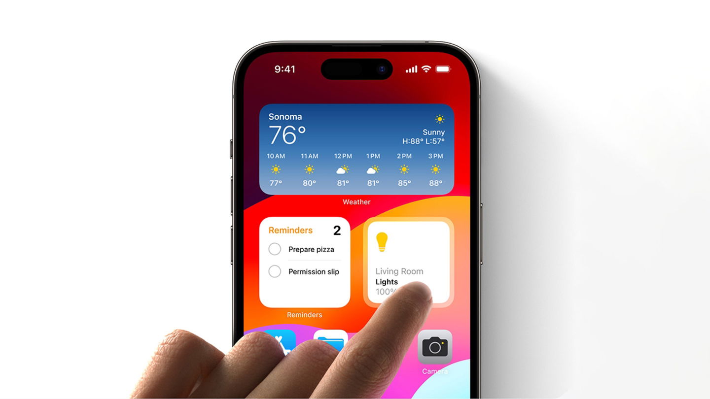 Widgets de iOS 17 en el iPhone