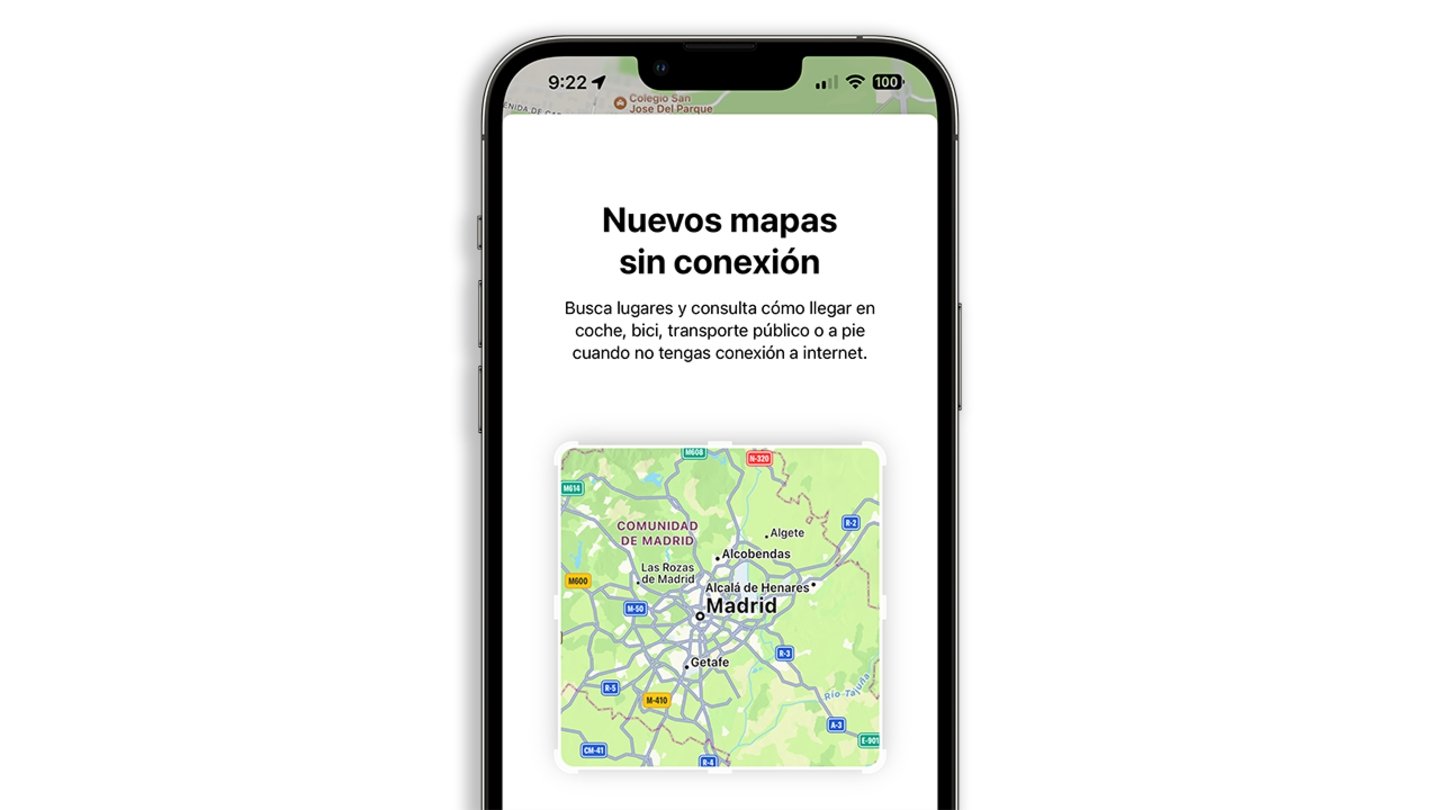Mapas sin conexión en Apple Maps