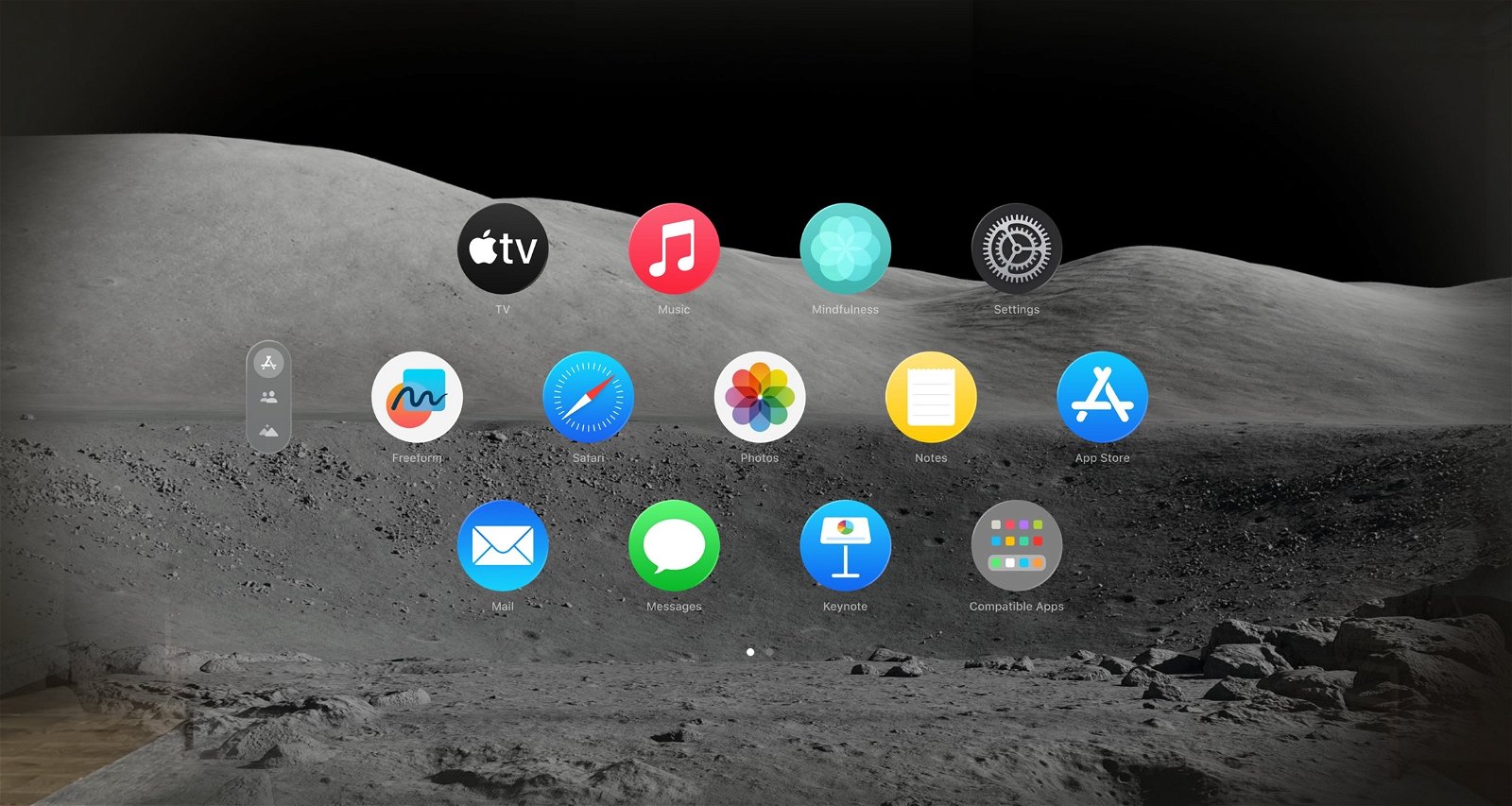 Entorno lunar en las Apple Vision Pro