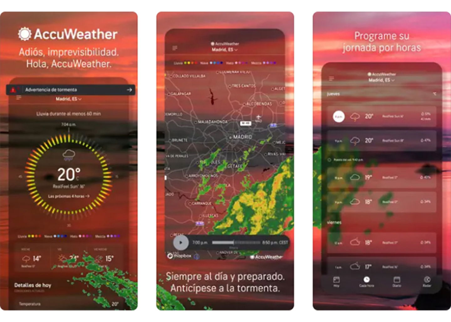 Domina el clima con AccuWeather - rastrear tiempo en la palma de tu mano