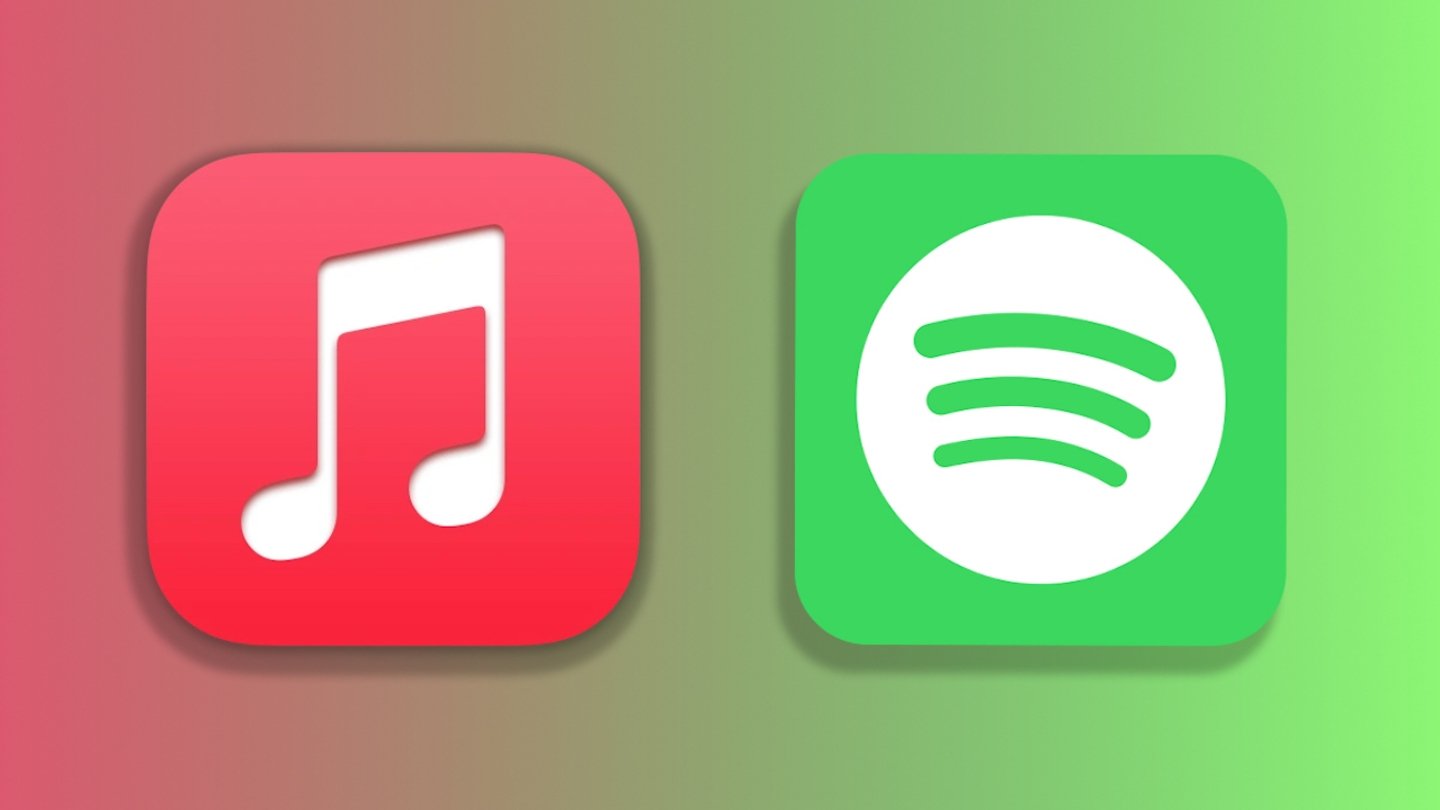 Iconos de Apple Music y Spotify