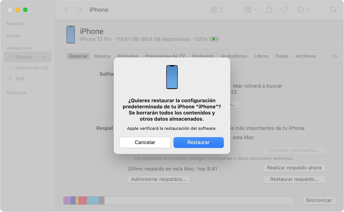 Dejar de sincronizar iphone con ipad