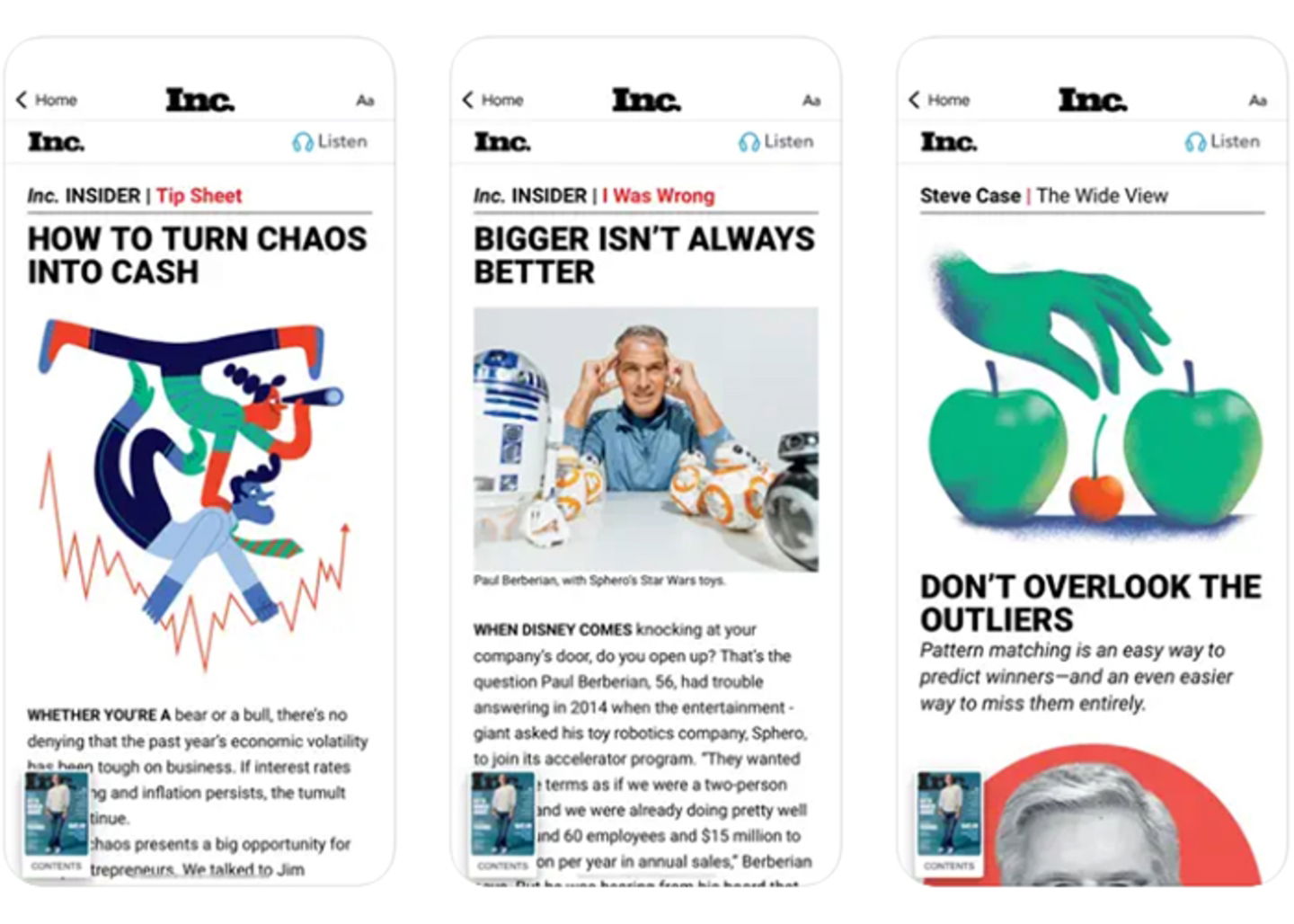 Descubre el universo empresarial con la app de Inc Magazine