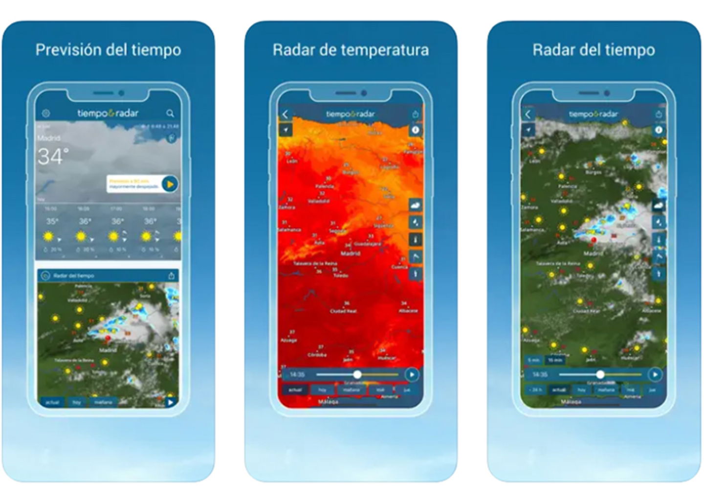 Conviertete en un experto meteorologo con Tiempo & Radar