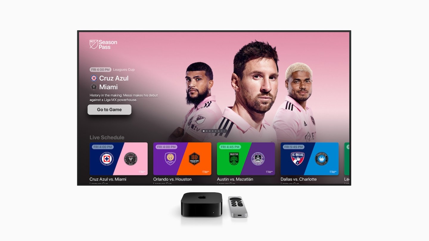 Apple TV mostrando la MLS