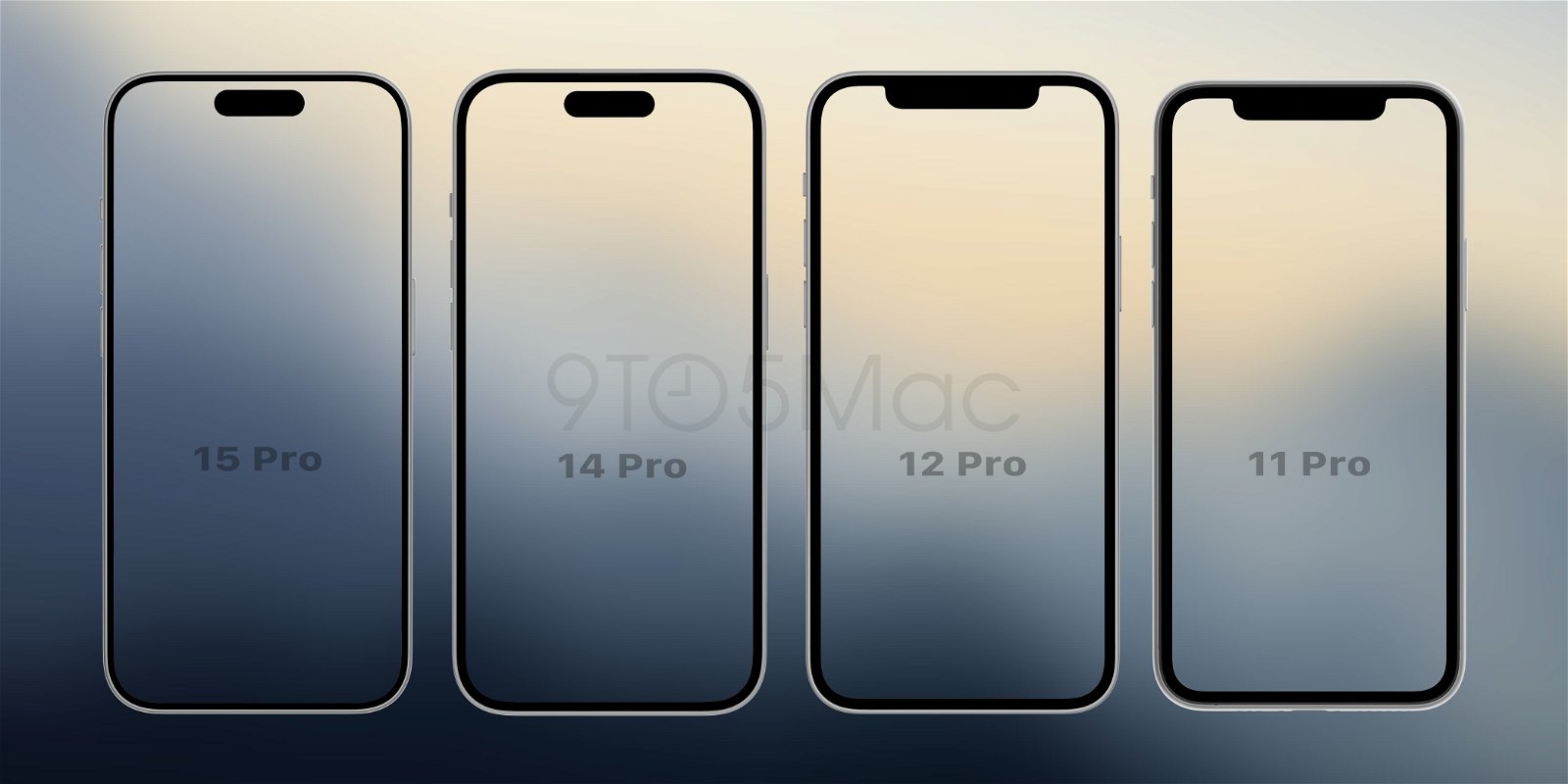 Marcos de los iPhone 15 Pro, iPhone 14 Pro, iPhone 12 Pro y iPhone 11 Pro