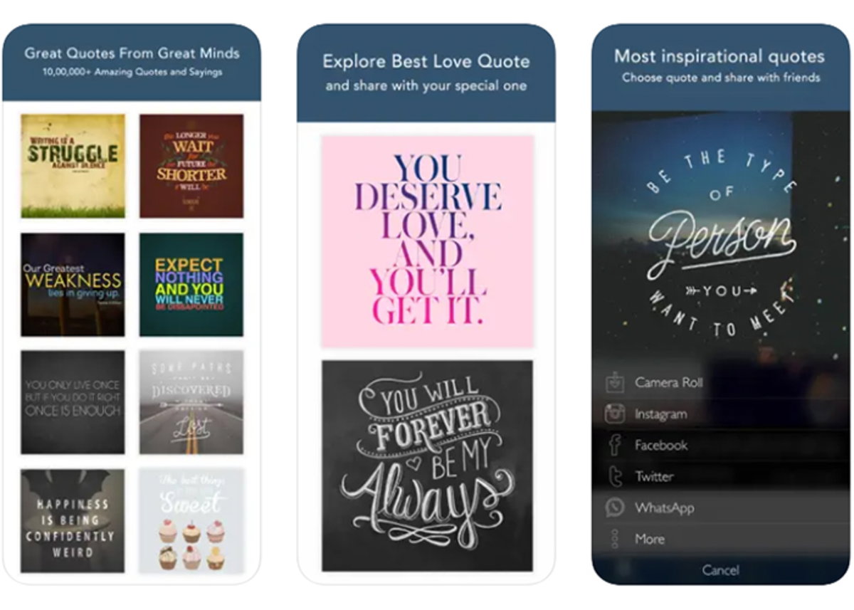 Apps de citas y frases clebres en iPhone y iPad