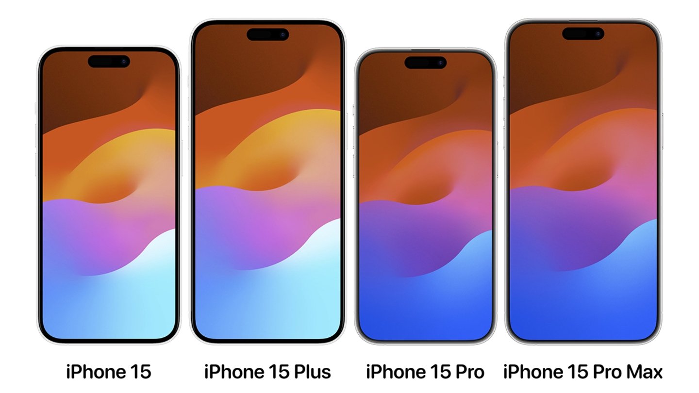 Los cuatro modelos de iPhone 15