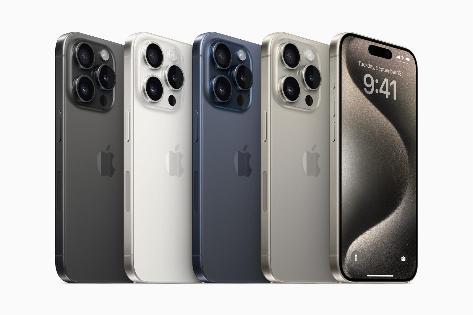 Colores Negro, Gris, Plata y Azul del iPhone 15 Pro