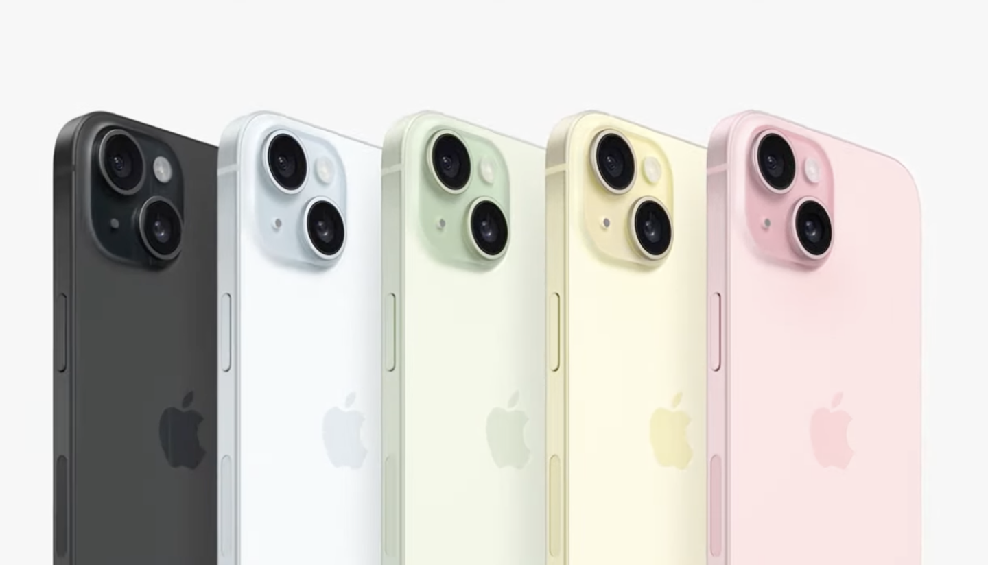 Los colores de los iPhone 15