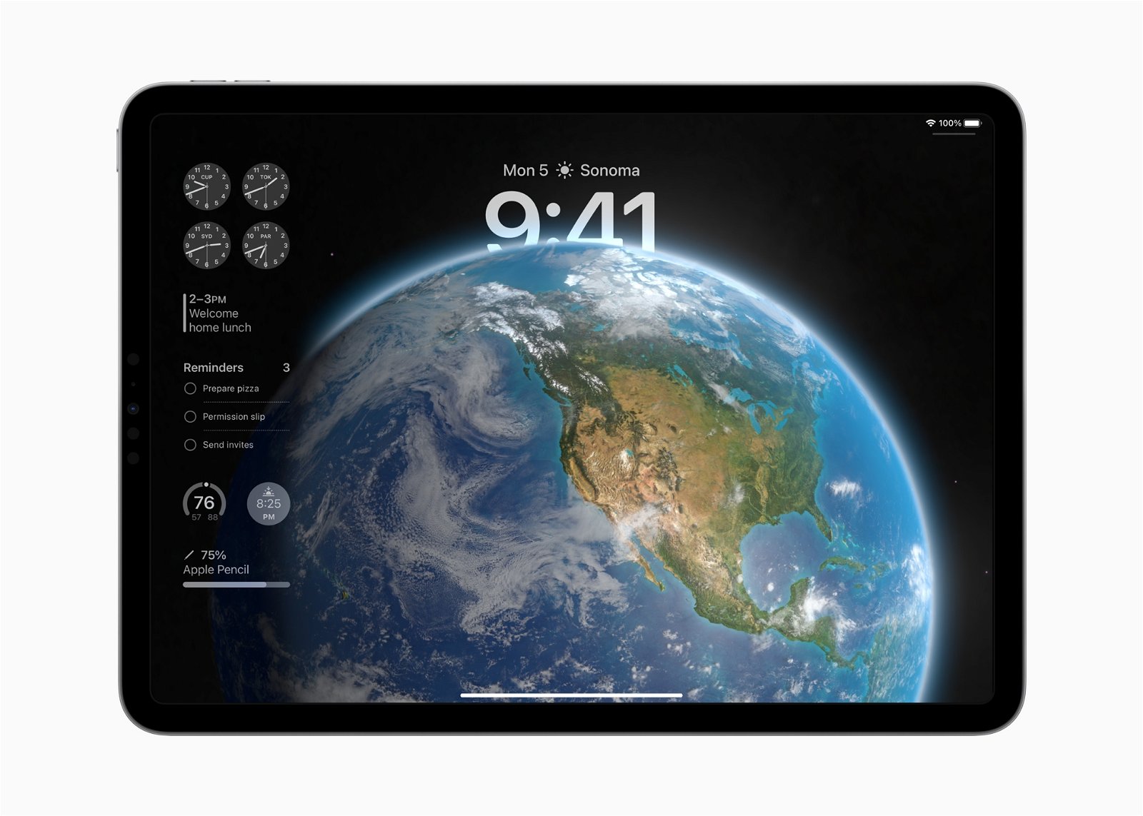 iPadOS 17 con widgets en pantalla de bloqueo