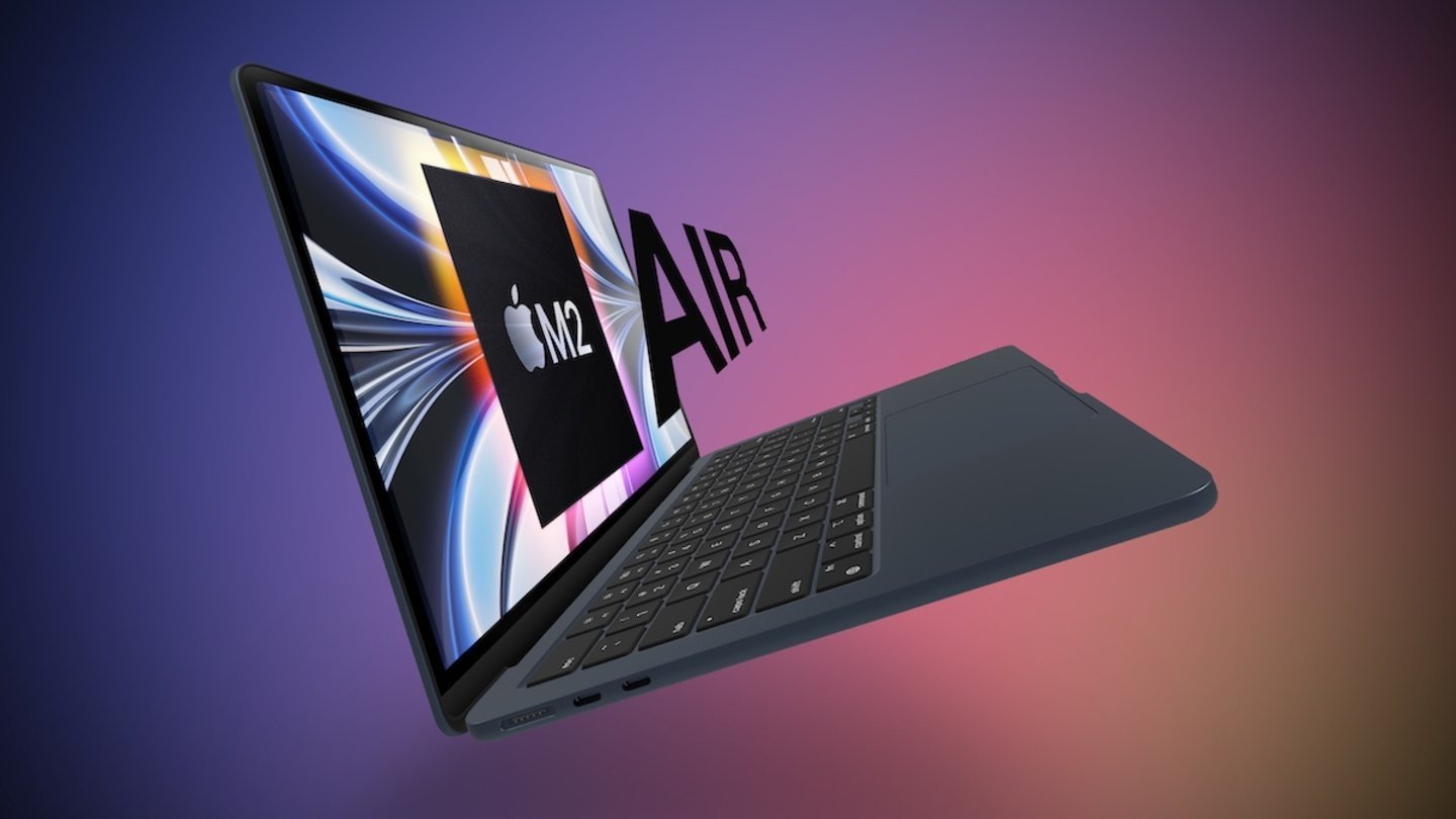 Imagen promocional del MacBook Air con chip M2
