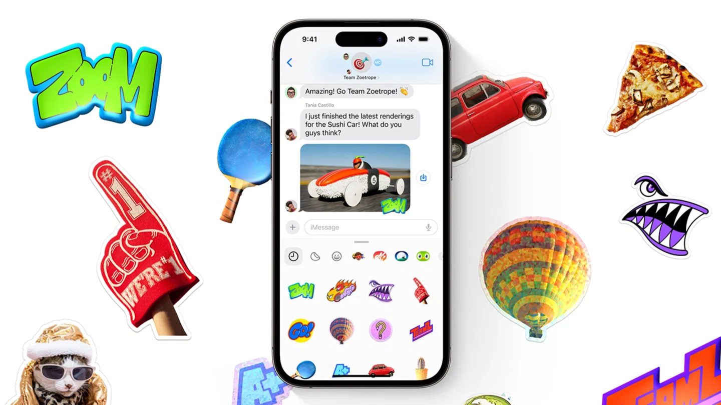 App emnsjes en iOS 17 con los nuevos stickers