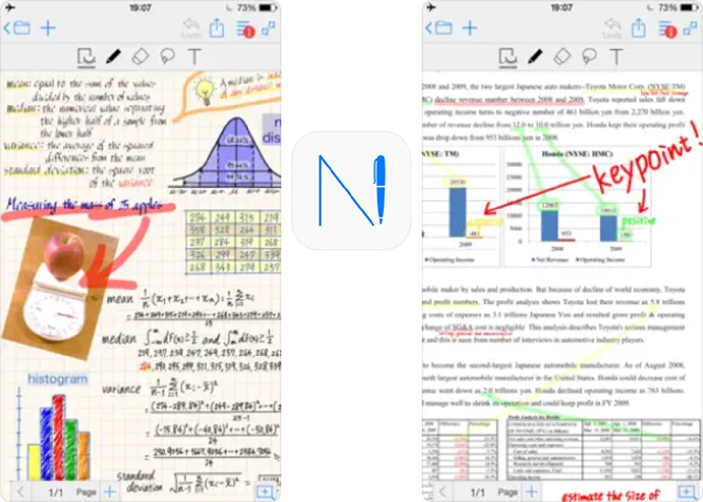 Notas y dibujos sin limites - Metamoji Note Lite