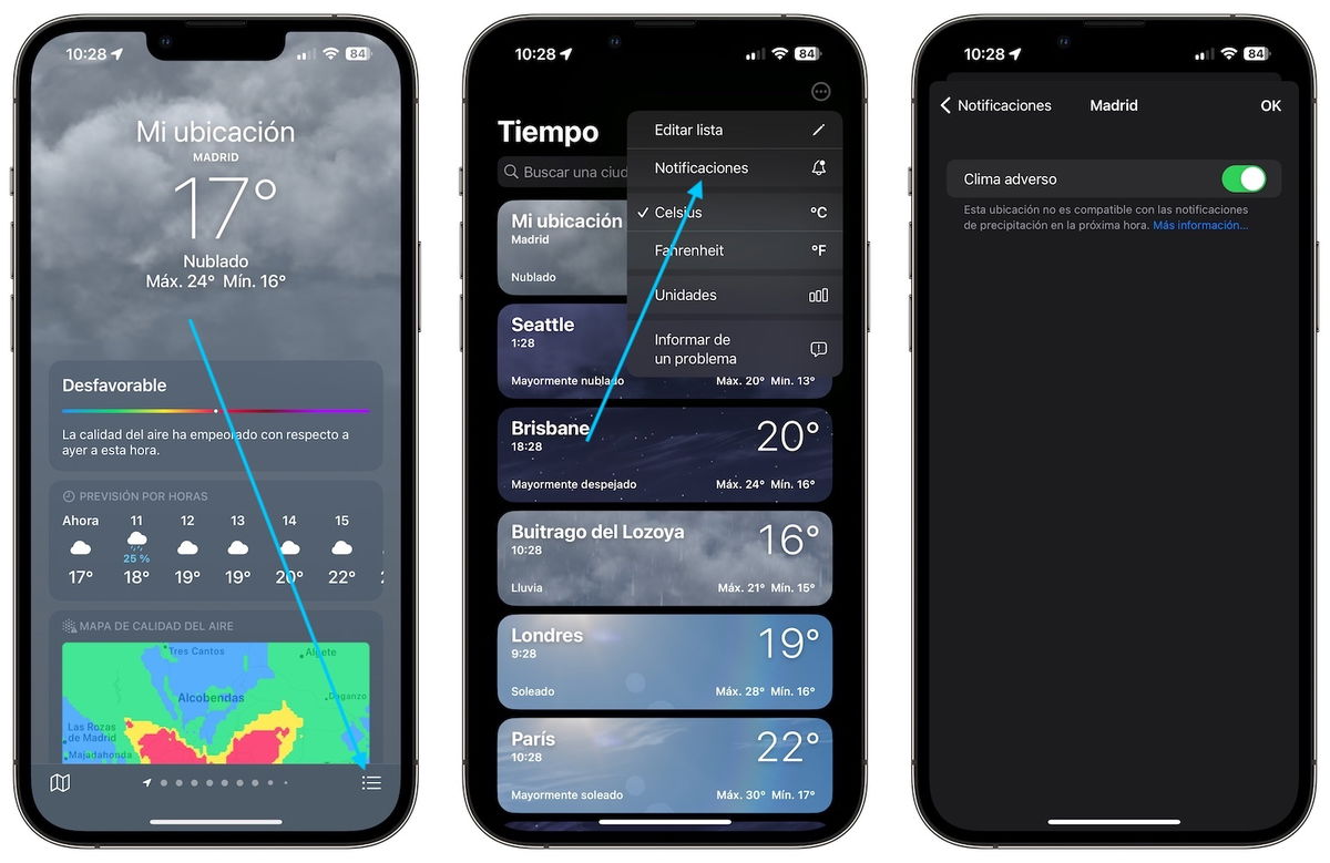How To See The Map Of Precipitation And Rains From The IPhone
