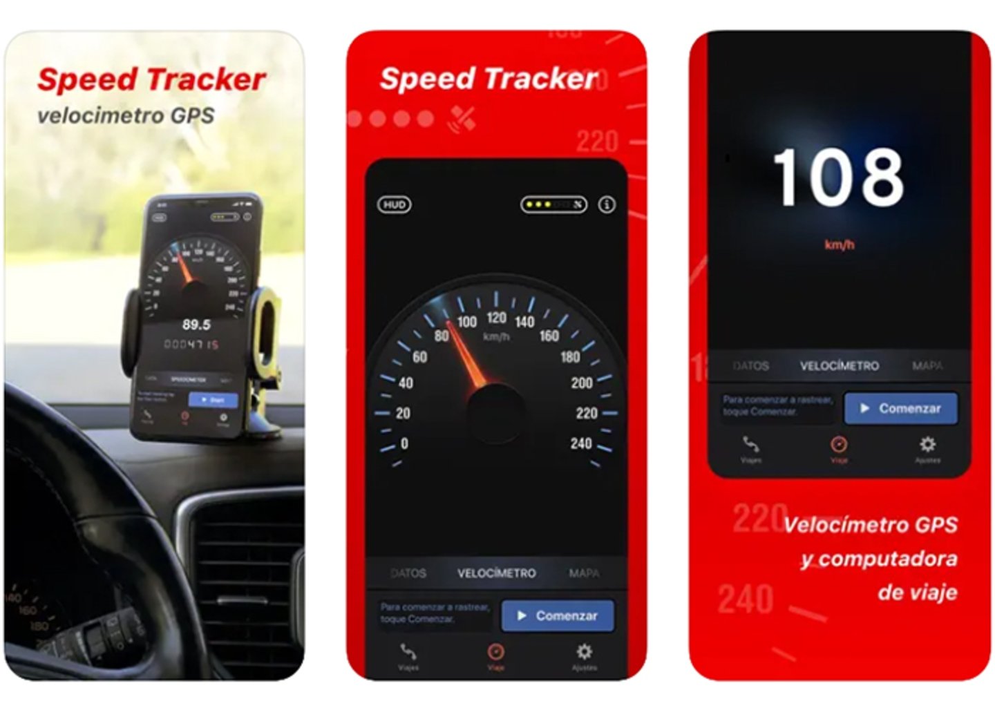 Mide tu velocidad con Speed Tracker con GPS