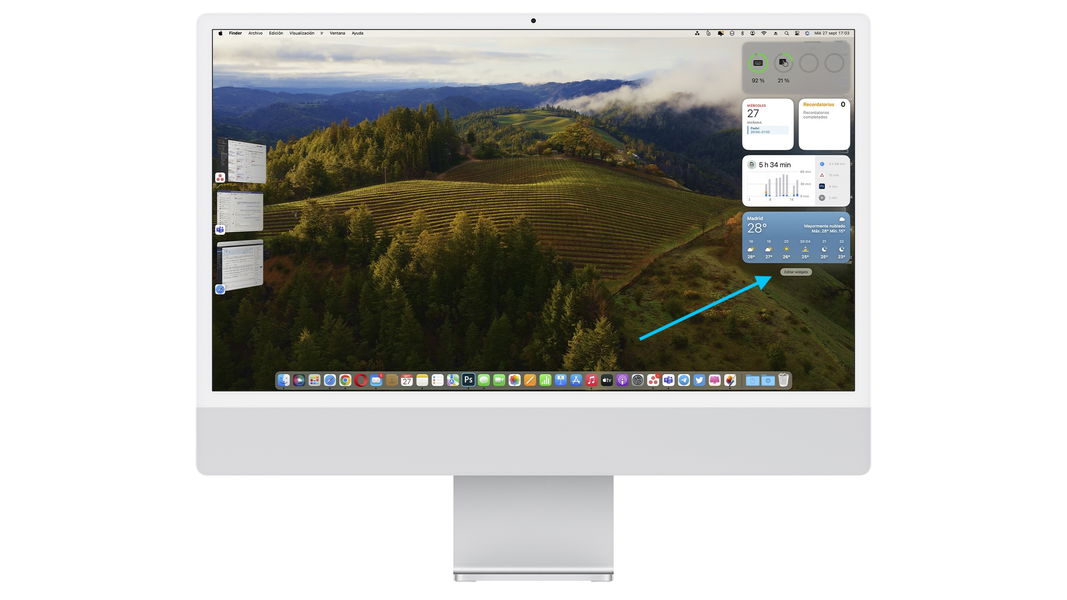 Cómo añadir widgets al escritorio en macOS Sonoma