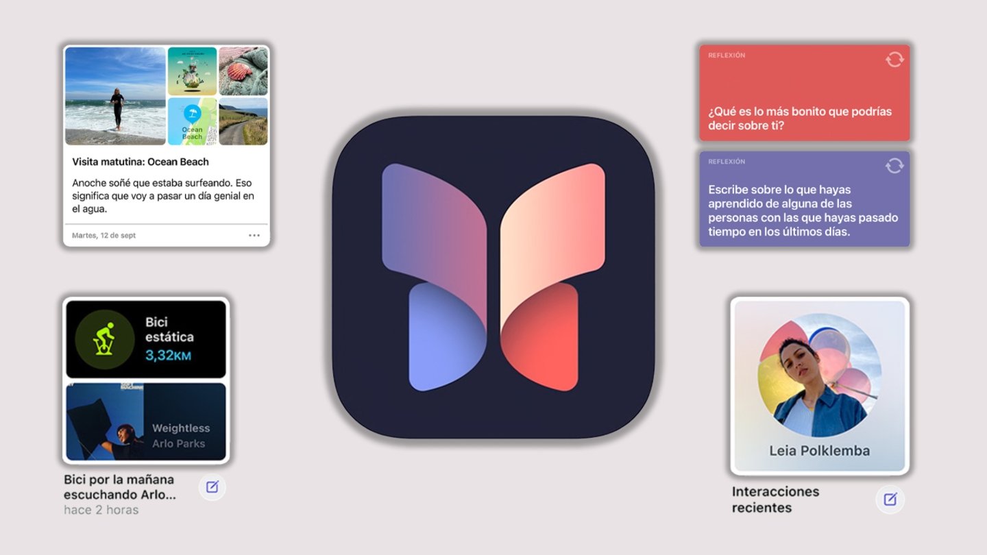 Icono de la app Diario y varias funciones de la app