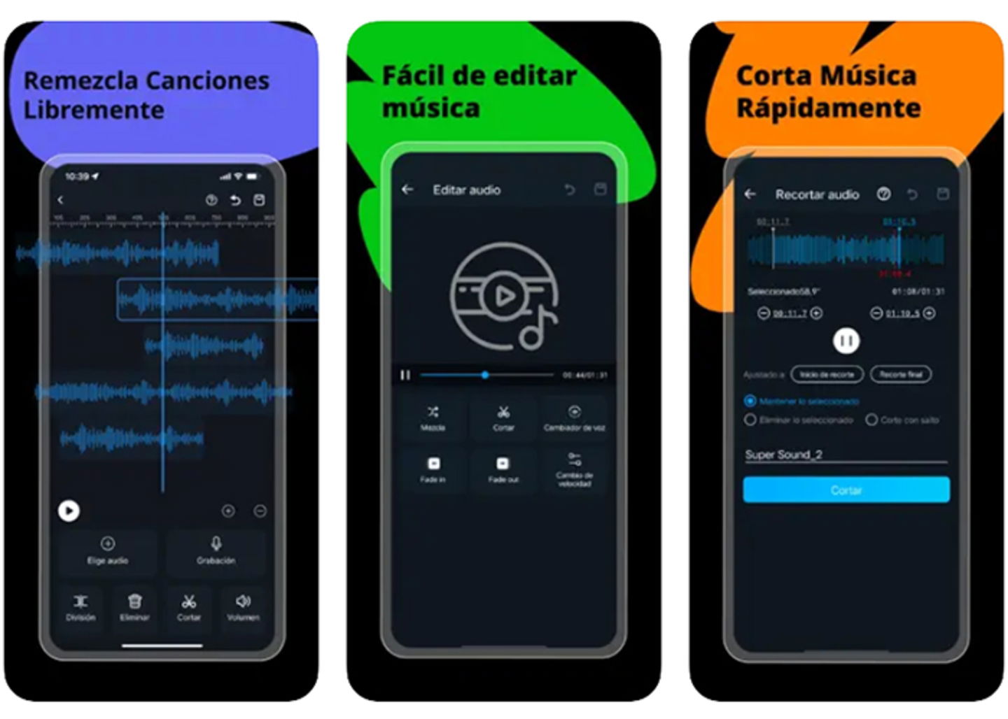 Crea magia musical- Editor de Audio para Cortar Musica a tu alcance