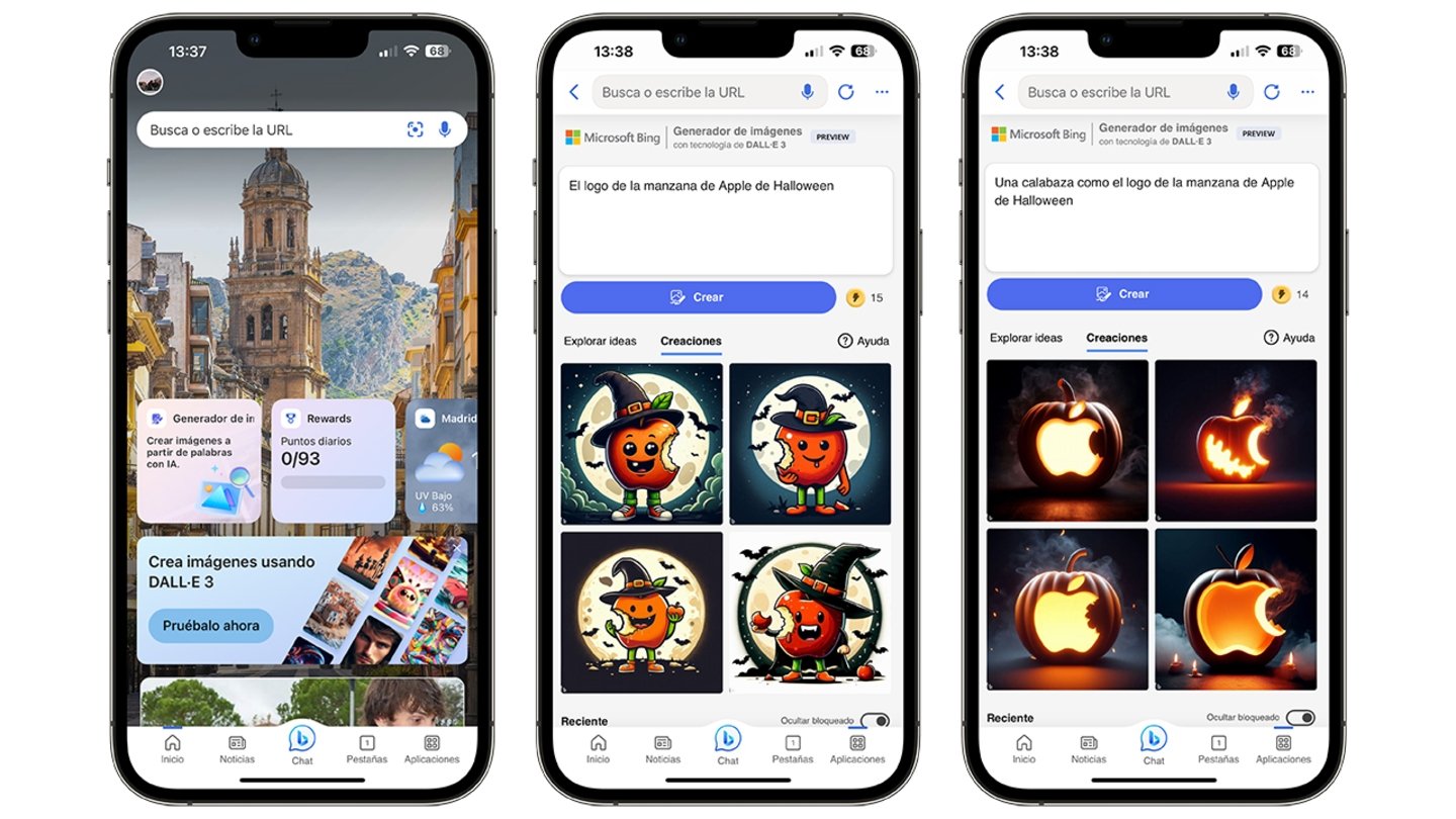 Capturas de pantalla del iPhone para crear una imagen con IA