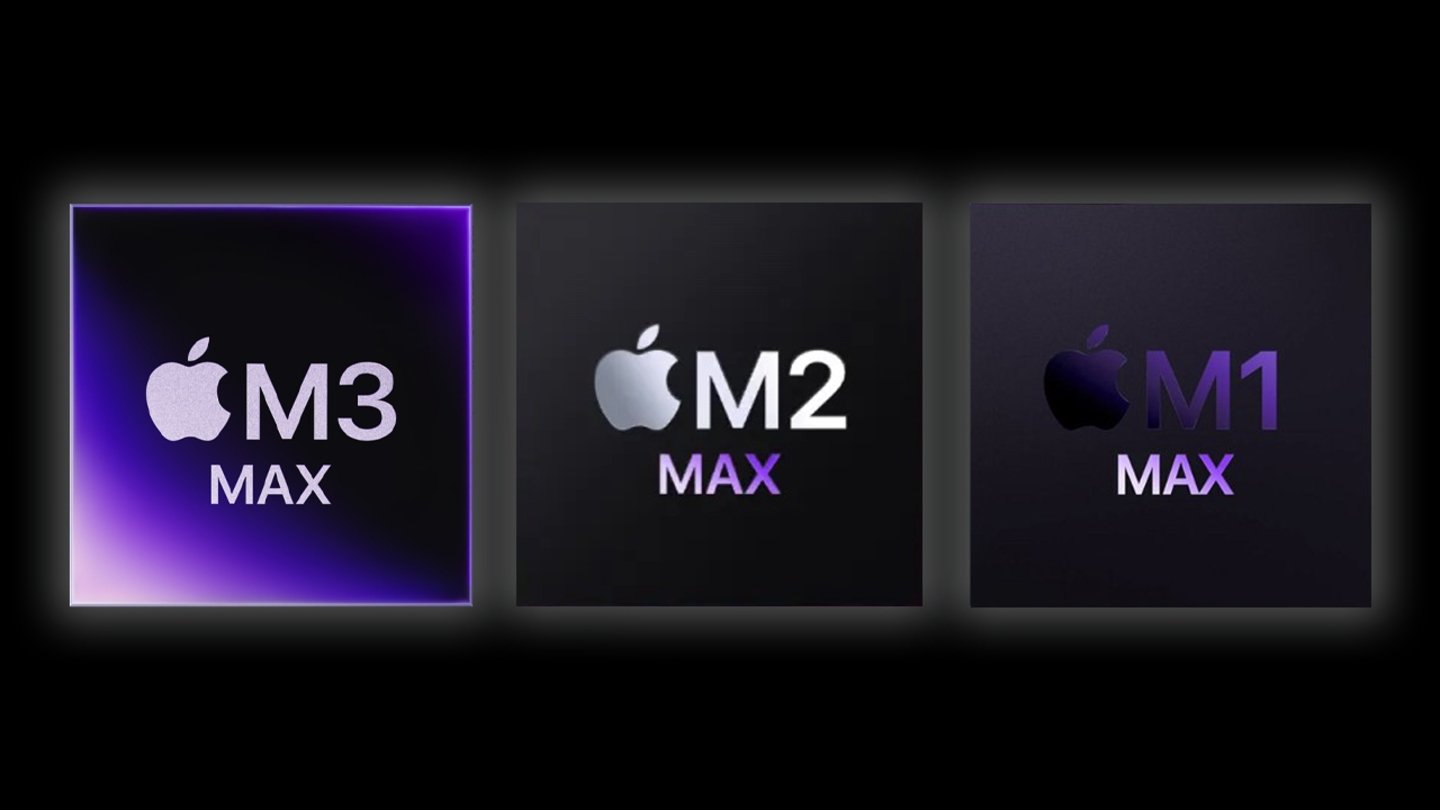 Chips M3 Max, M2 Max y M1 Max de Apple