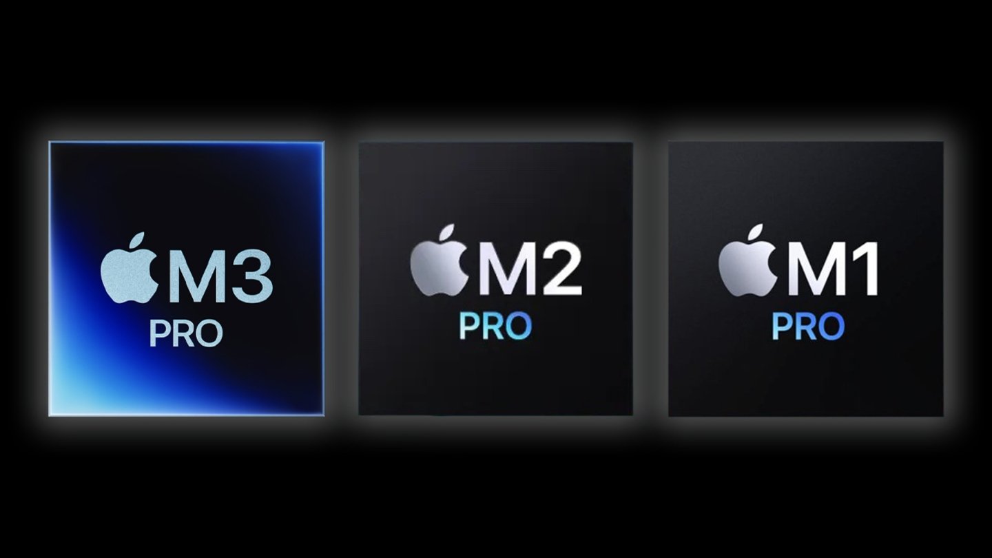 Chips M3 Pro, M2 Pro y M1 Pro de Apple