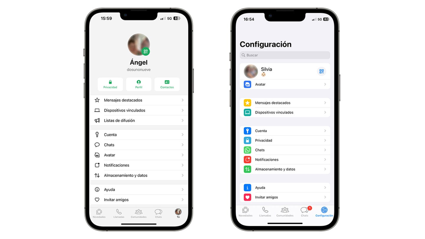 Nuevo diseño de WhatsApp en el iPhone