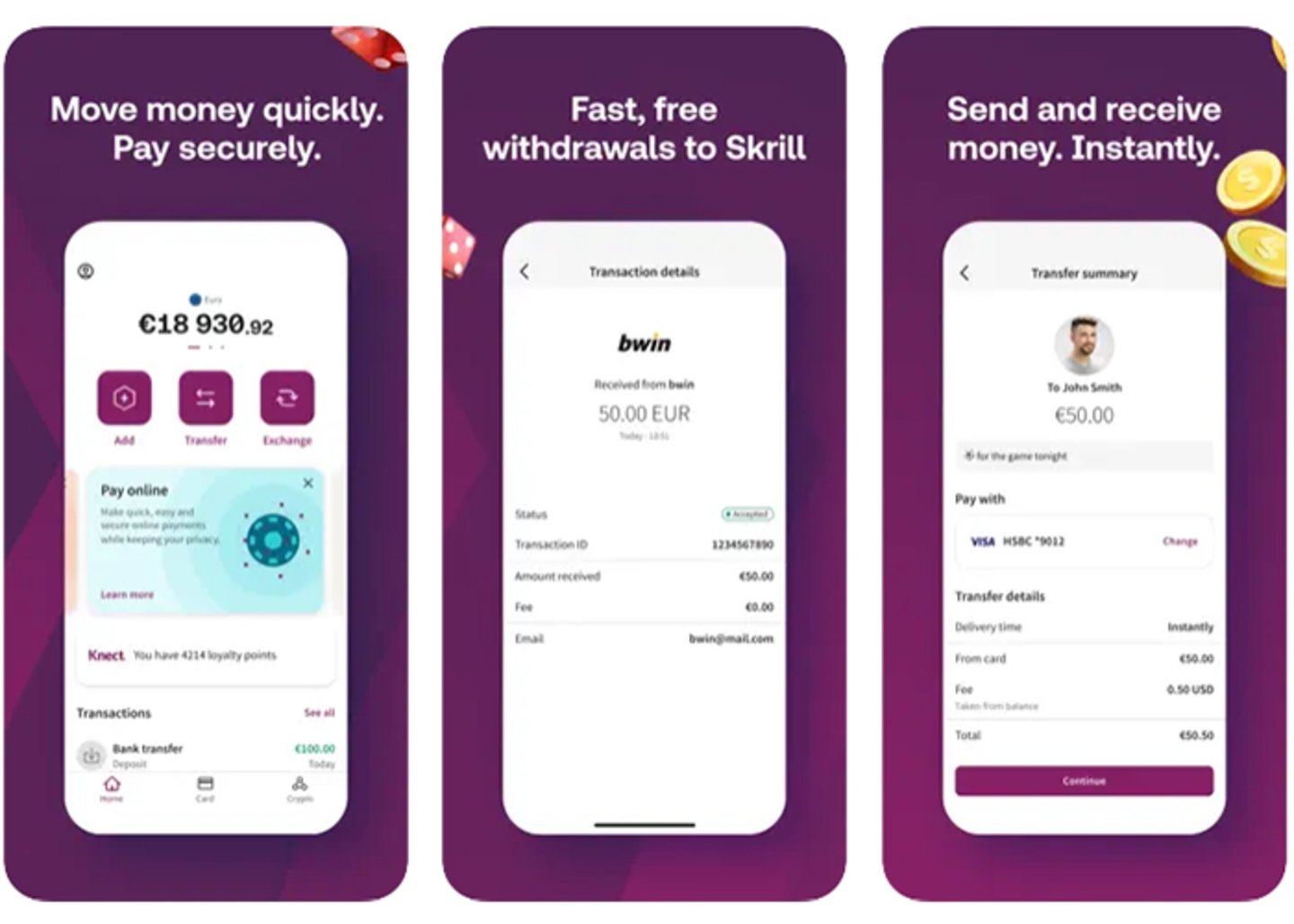 Pay and send money worry-free with Skrill - fast and secure