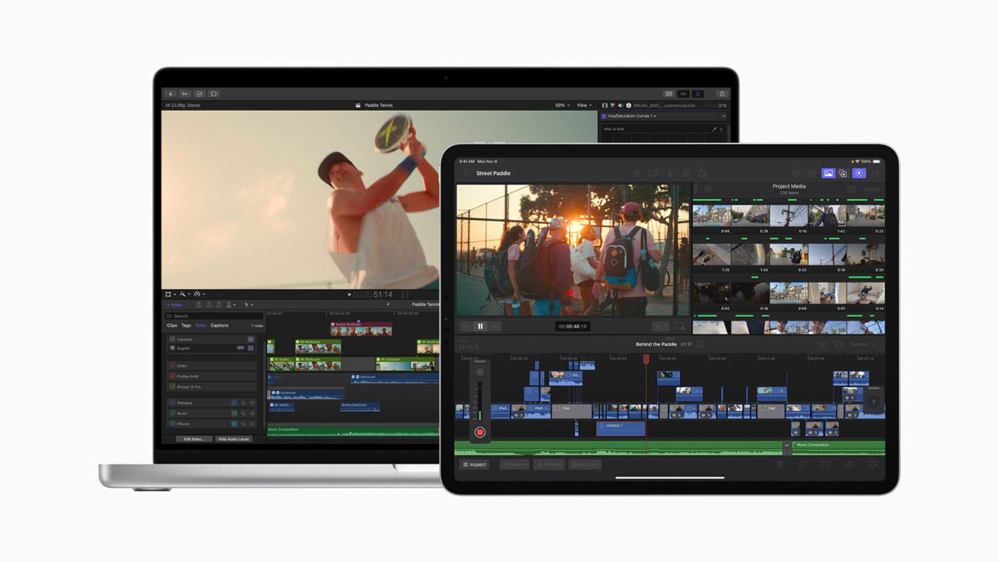 Final Cut Pro en un Mac y un iPad