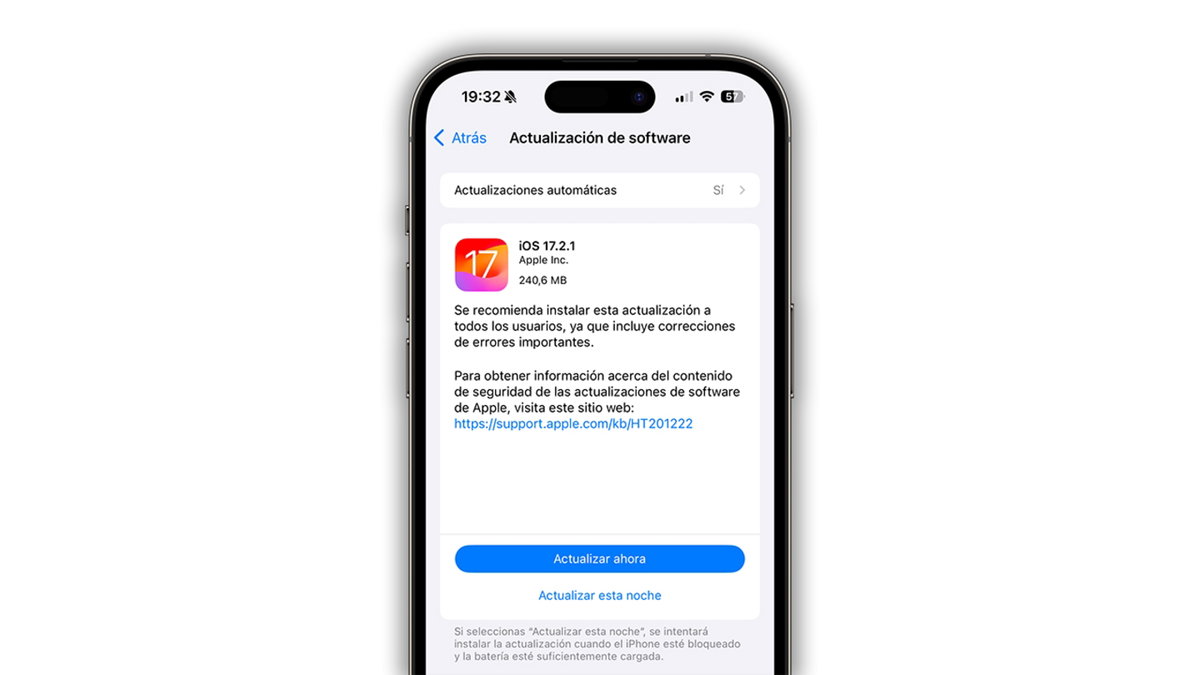 Apple lanza iOS 17.2.1: estas son las novedades que llegan al iPhone