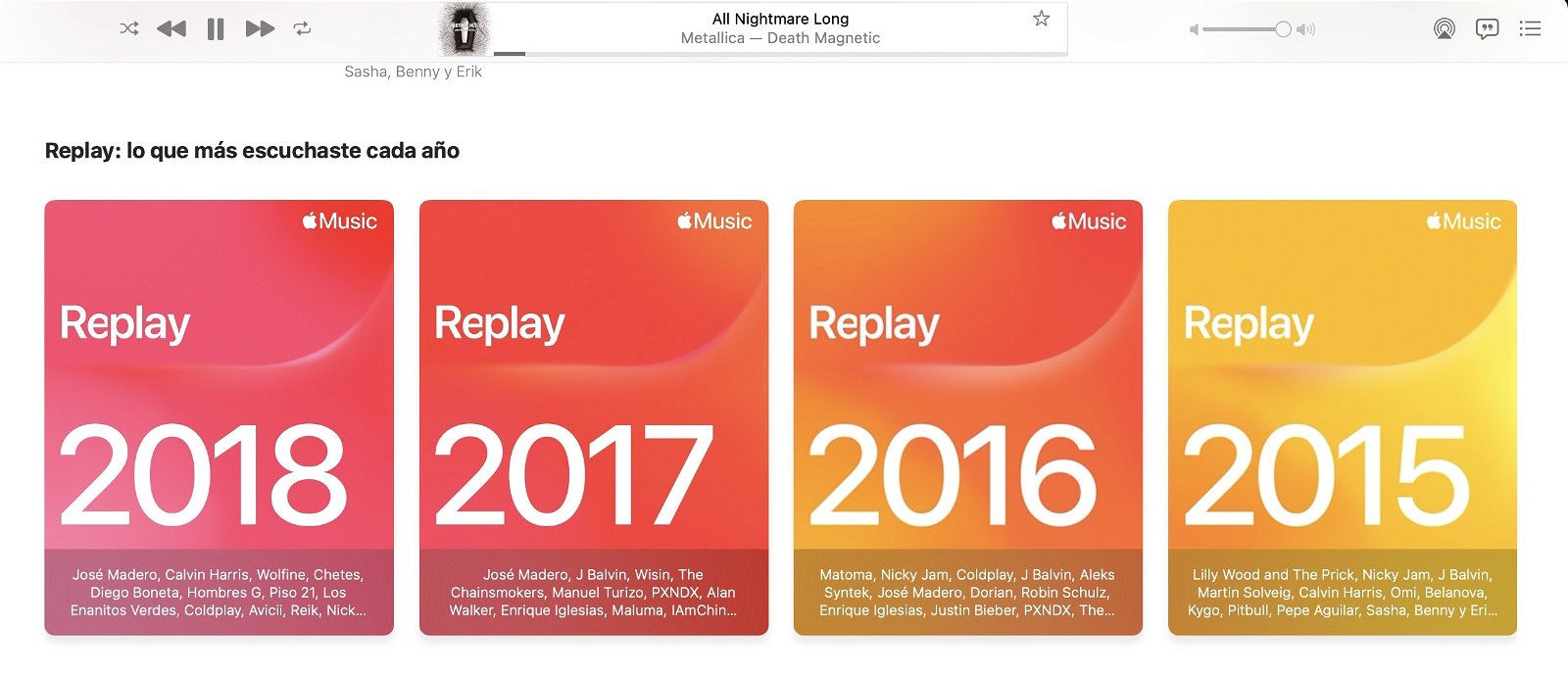 Apple Music Replay desde 2015 de Mau Martinez