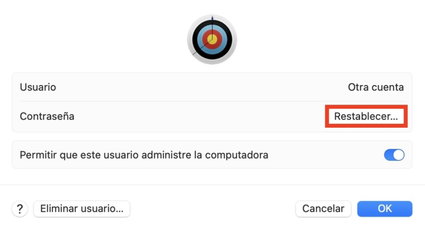 Restore password