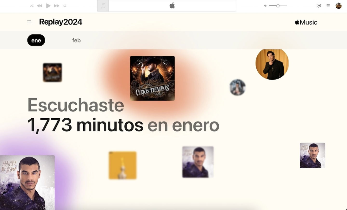 Apple Music Replay enero 2024