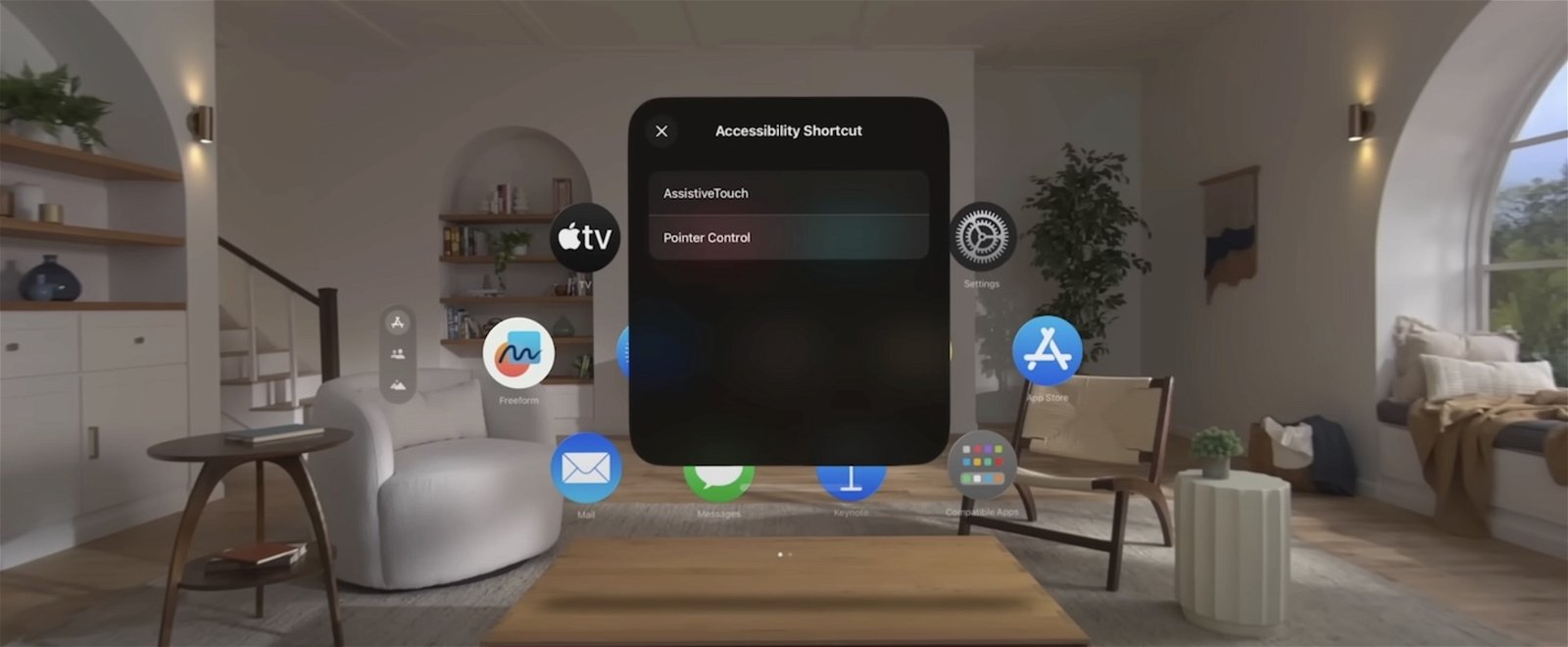 Atajo de accesibilidad Apple Vision Pro