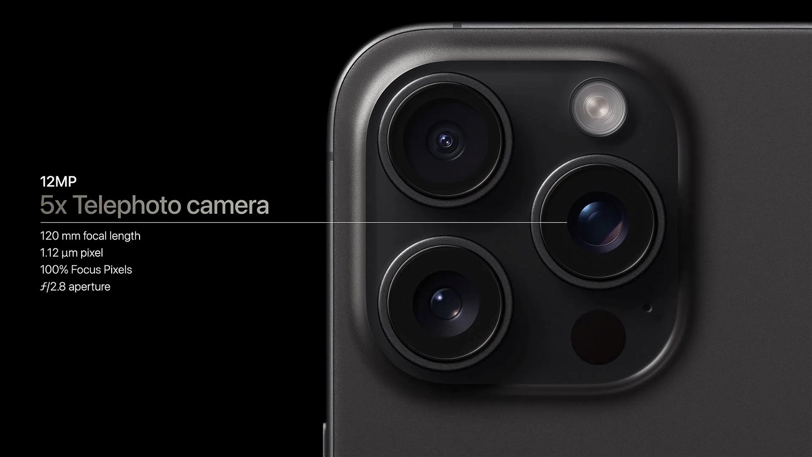 Esta es la cámara tetraprisma de 5 aumentos del iPhone 15 Pro Max que llegara al iPhone 16 Pro