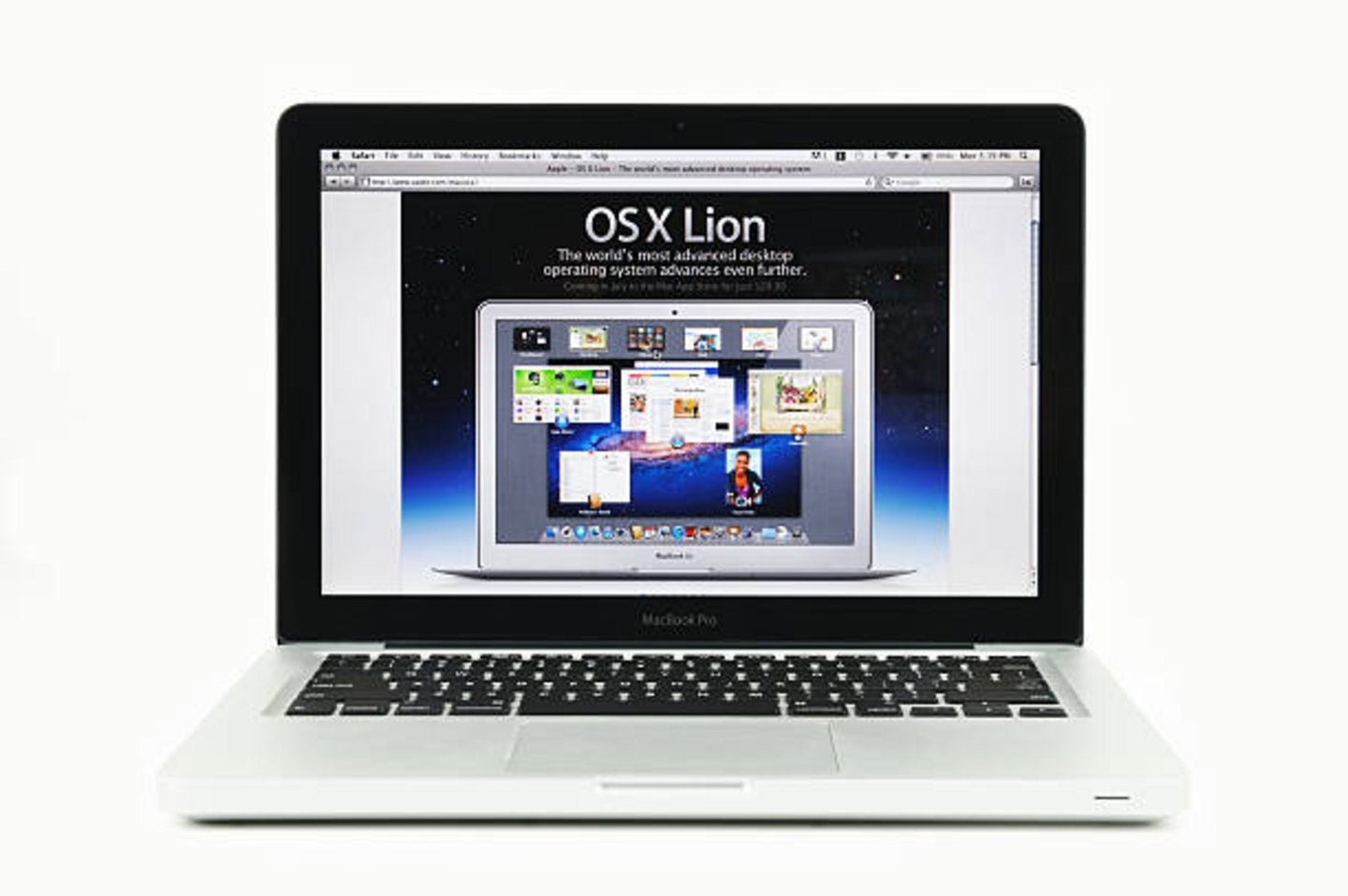 Visitando el sitio web de Lion desde MacBook Pro Late 2011