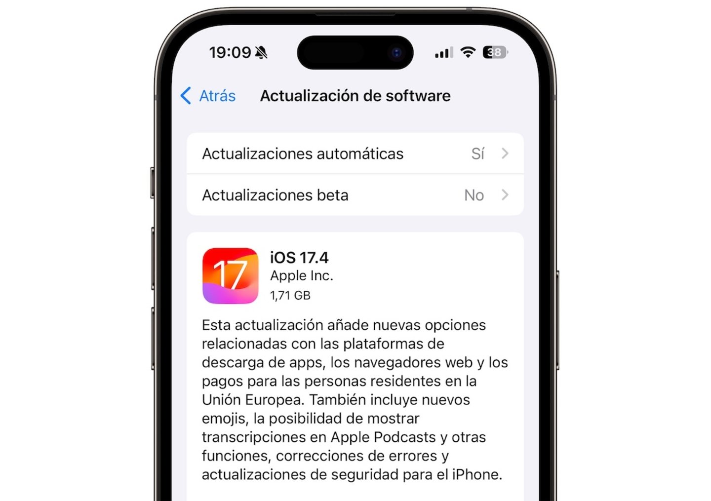 Actualización final de iOS 17.4 con grandes cambios especialmente en la UE