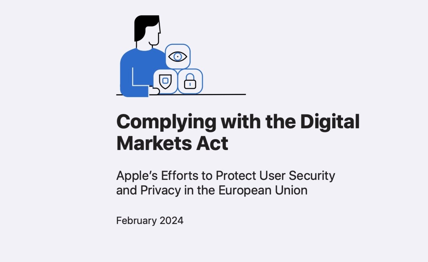 La portada del documento técnico de Apple por la Ley de Mercados Digitales