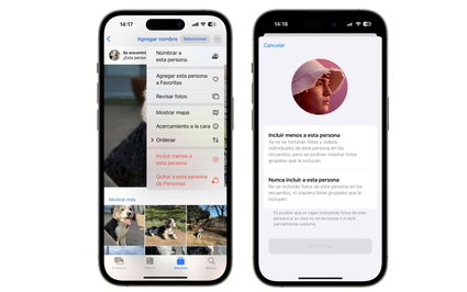 Eliminar a una persona o incluir menos en fotos y recuerdos destacados