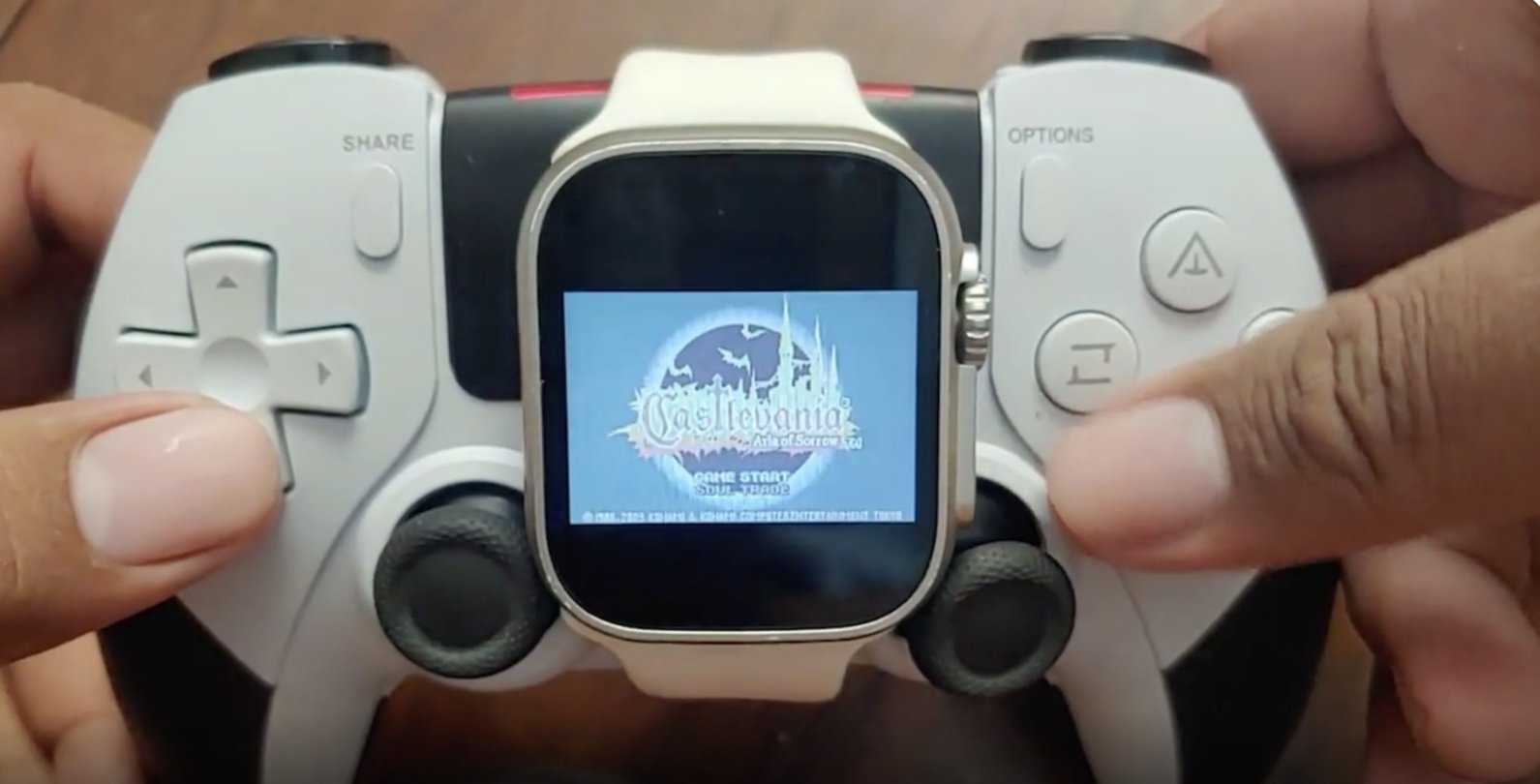 Castlevania original de Game Boy ejecutándose en un presunto Apple Watch Ultra