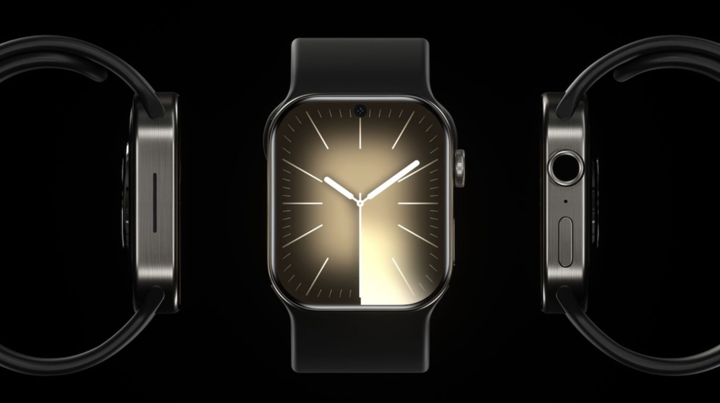 Un Apple Watch todo pantalla hecho de titanio