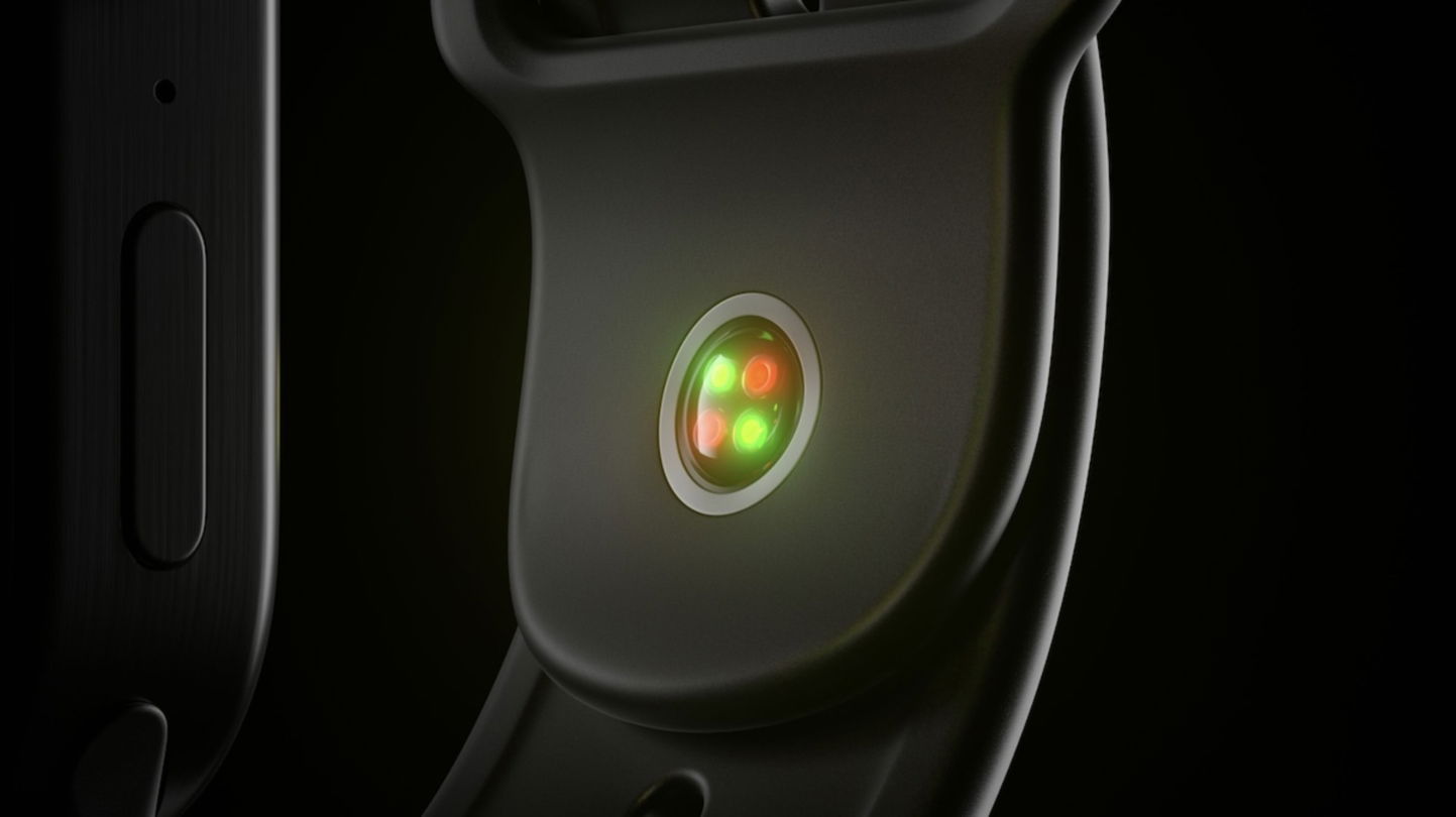 Sensor de un Apple Watch en la correa